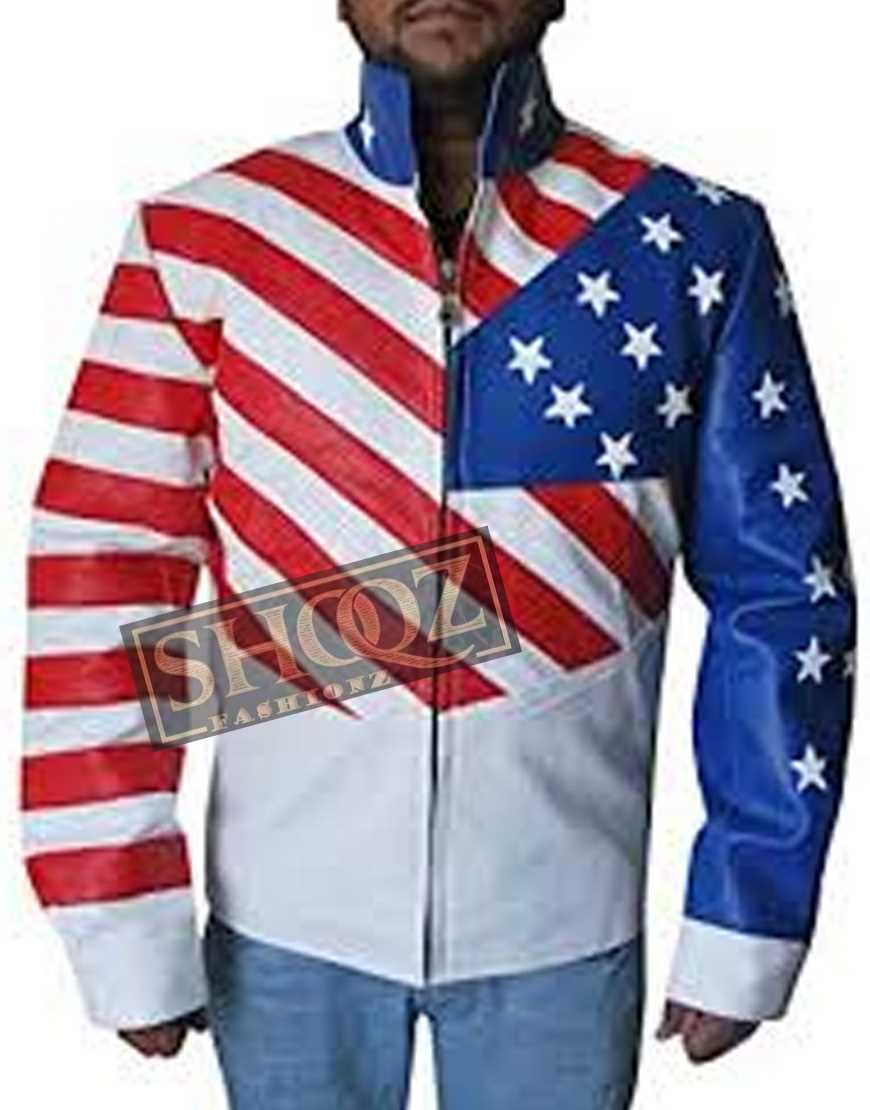 Vanilla Ice American Flag Leather Jacket 